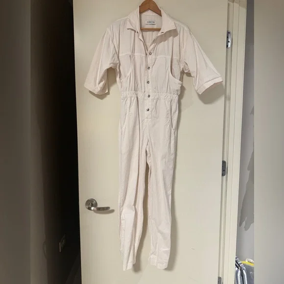 Overlover White/Cream Jumpsuit wedding after party/bachelorette party outfit